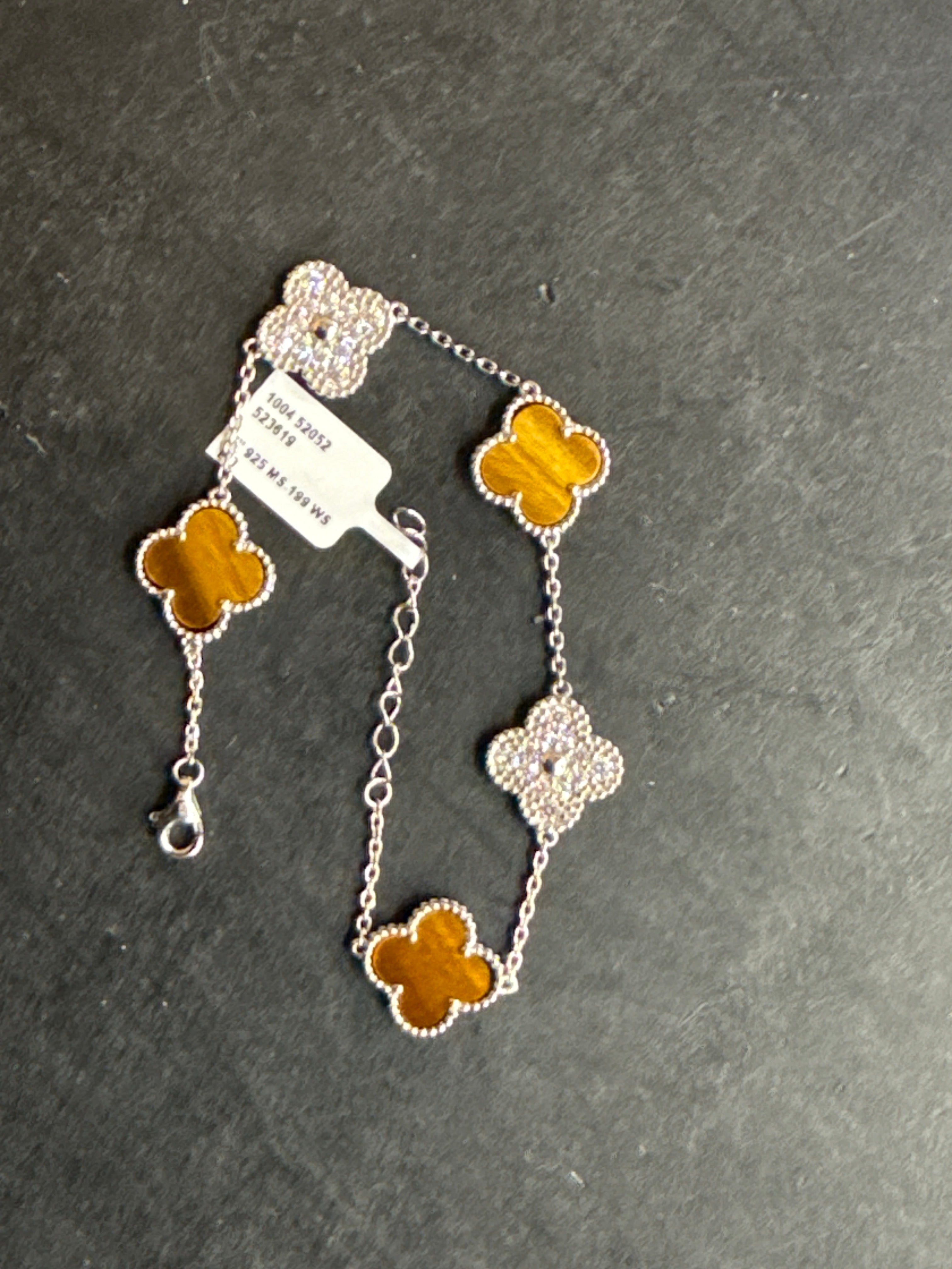 Sterling Silver Clover Bracelet