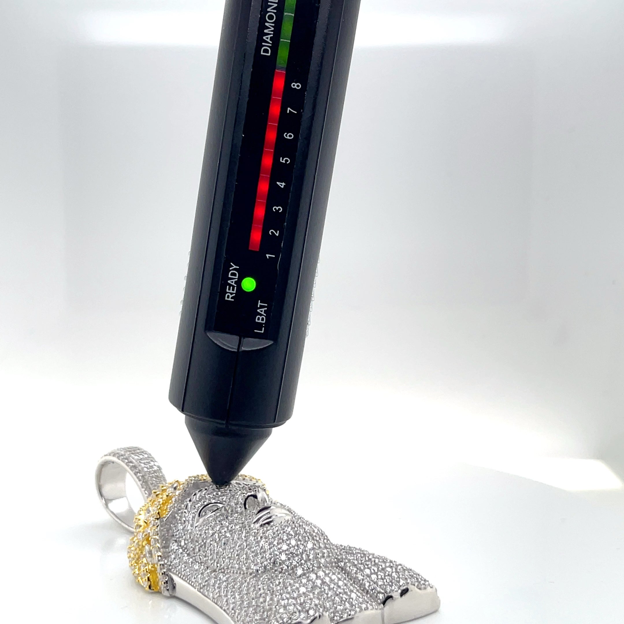 Silver Moissanite Jesus Head Pendant