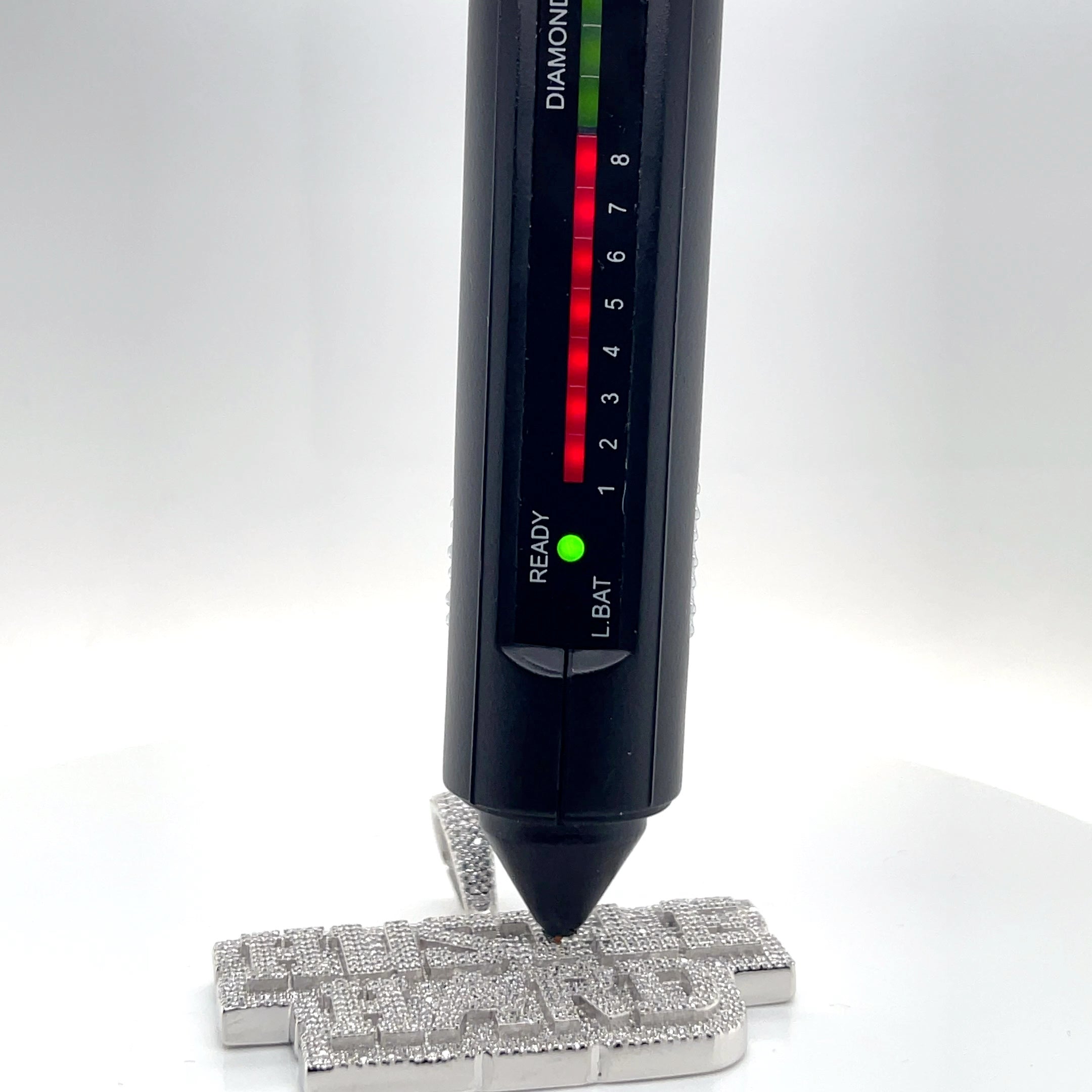 Silver Moissanite Hustle Hard Pendant