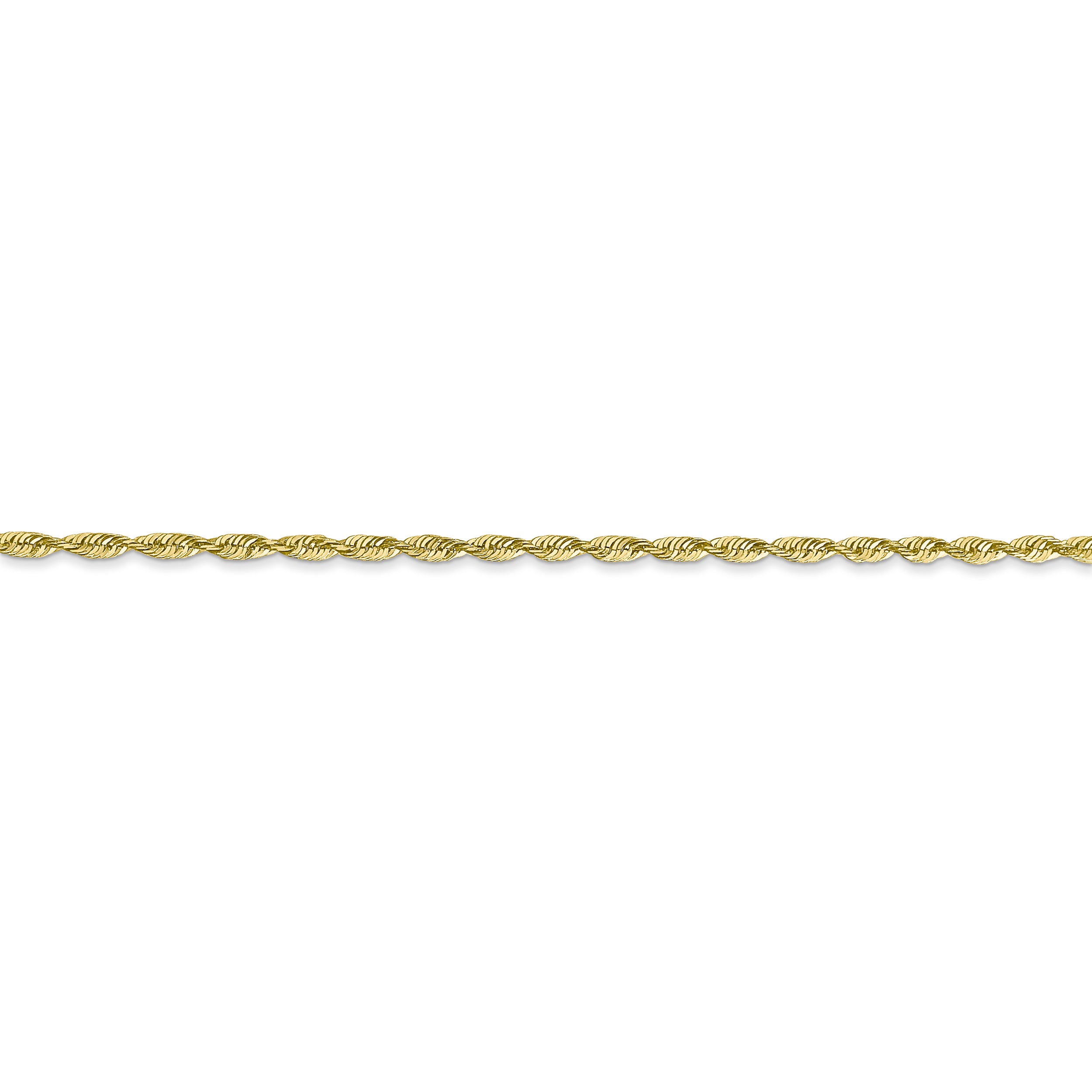 10k 1.8mm Extra-Light Diamond Cut Rope Chain