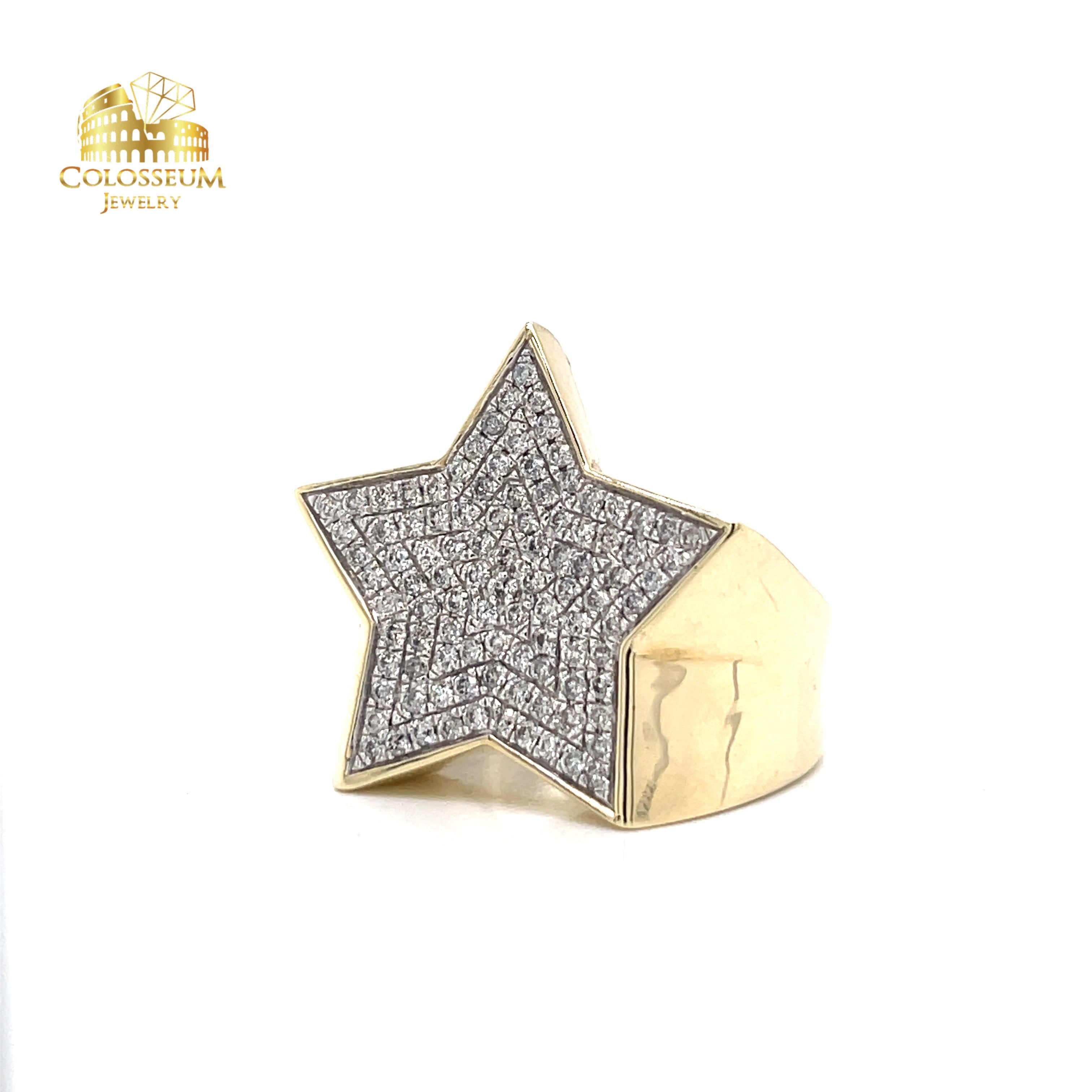 10K Yellow Gold Star Diamond Ring 1.50ctw