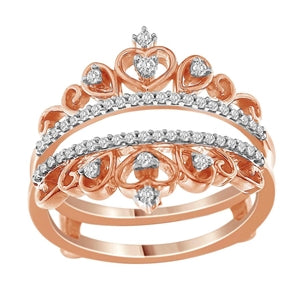 LADIES ENHANCER WRAPS 1/2 CT ROUND DIAMOND 14K ROSE GOLD