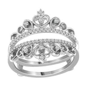 LADIES ENHANCER WRAPS 1/2 CT ROUND DIAMOND 14K WHITE GOLD