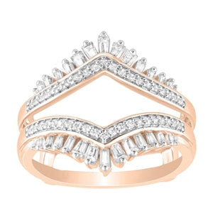 LADIES ENHANCER WRAP 1/2 CT ROUND DIAMOND 14K ROSE GOLD