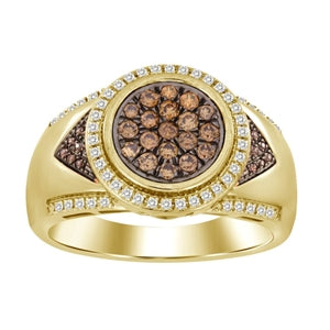 Mens chocolate diamond on sale ring