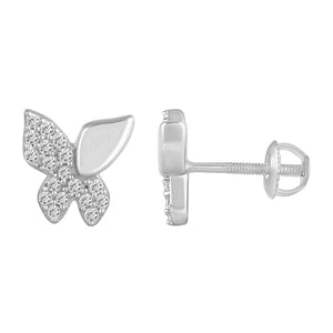 LADIES EARRING 1/5 CT ROUND DIAMOND 10K YELLOW GOLD