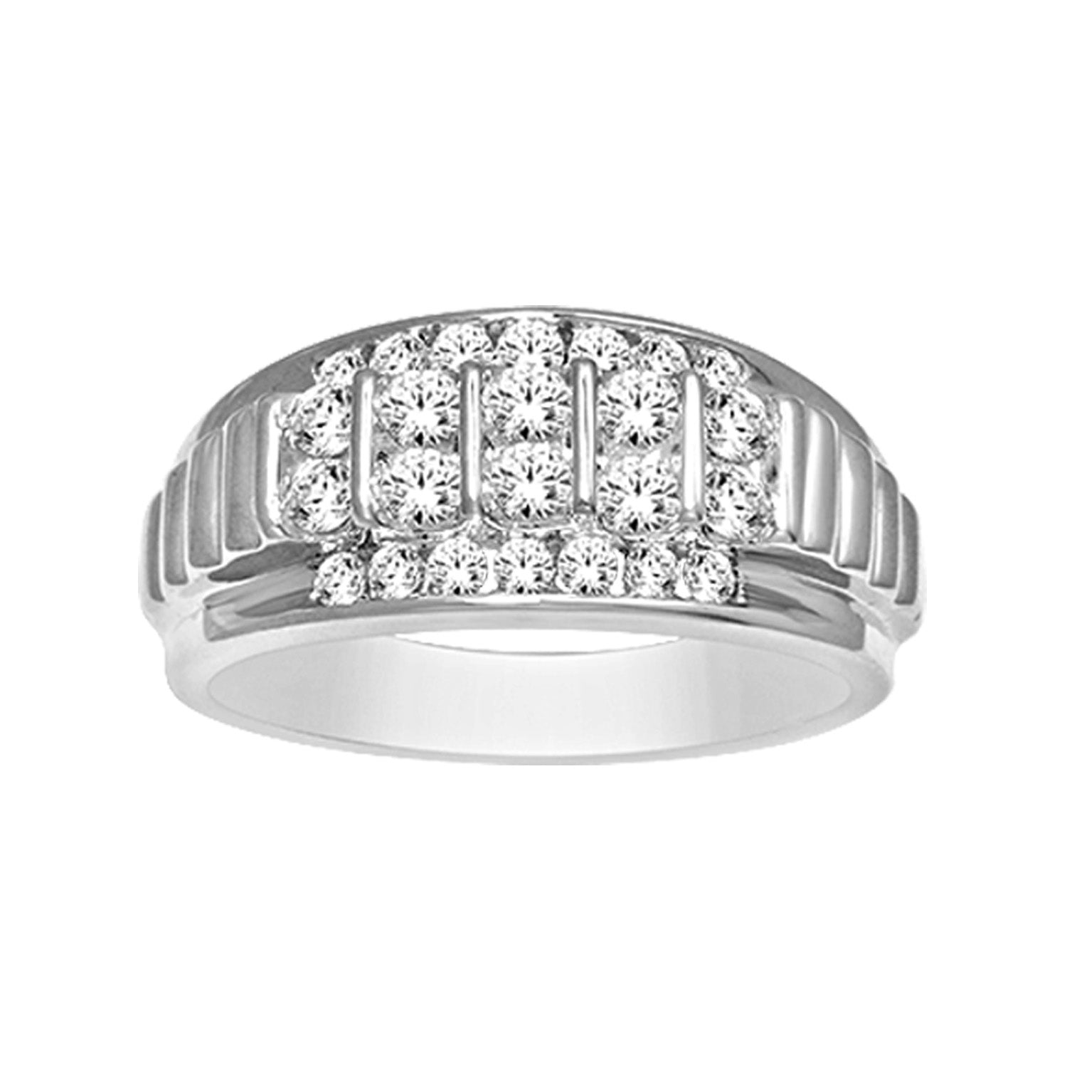 10K White Gold 1 Ct.Tw. Diamond Fashion Ring