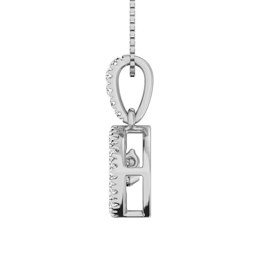 14K White Gold 3/4 Ct.Tw.Diamond Moving Diamond Pendant
