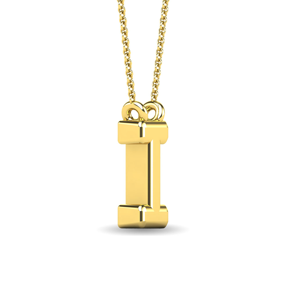 Diamond 1/20 Ct.Tw. Letter I Pendant in 10K Yellow Gold""