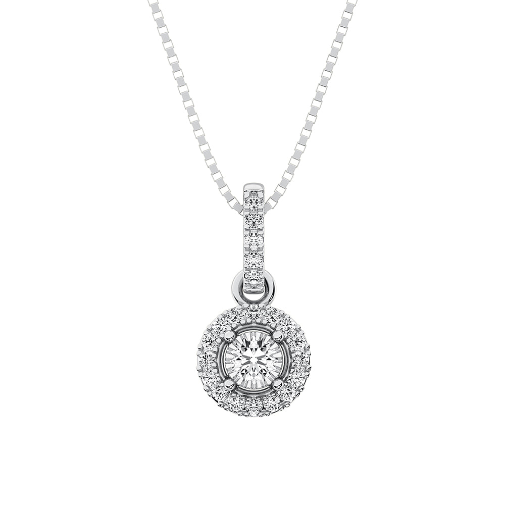 10K White Gold 1/10 Ct.Tw. Diamond Fashion Pendant