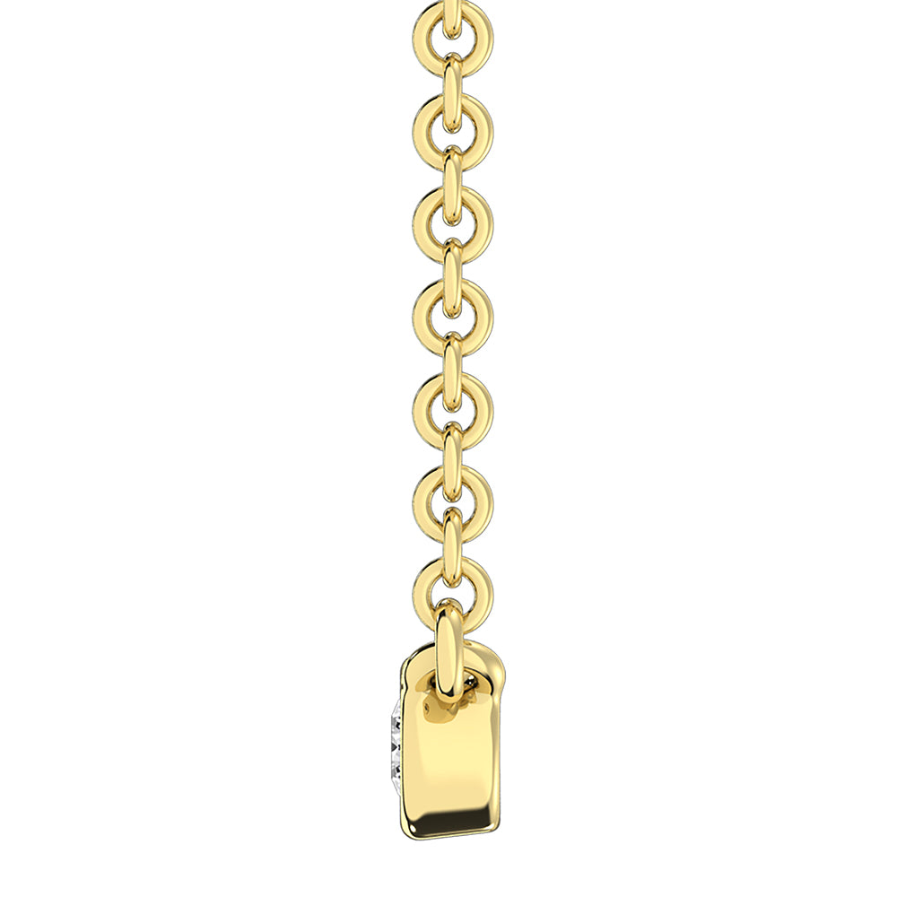 10K Yellow Gold 1/5 Ct.Tw. Diamond Fashion Necklace