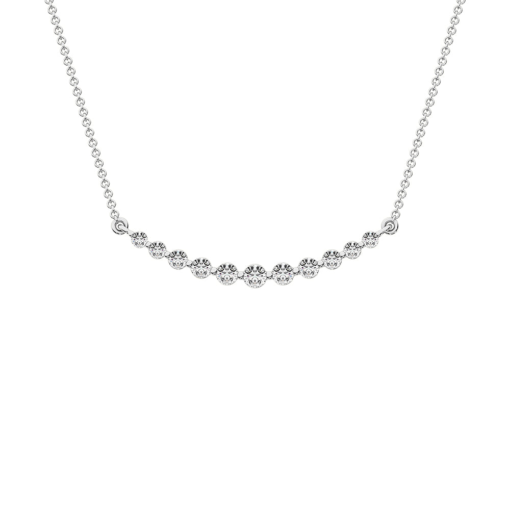 14K White Gold 1 Ct.Tw. Diamond Fashion Necklace