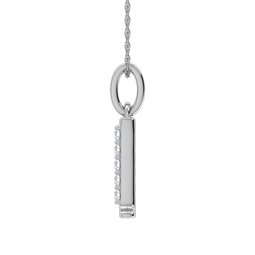 Diamond 1/20 Ct.Tw. Letter L Pendant in 10K White Gold