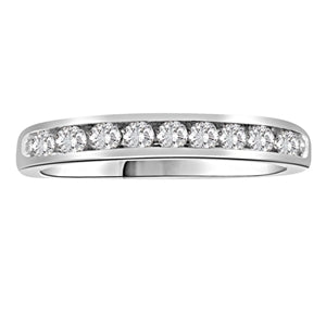 LADIES BAND 1/3 CT ROUND DIAMOND 14K WHITE GOLD