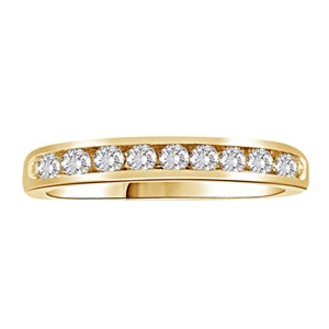 LADIES BAND 1/3 CT ROUND DIAMOND 14K YELLOW GOLD