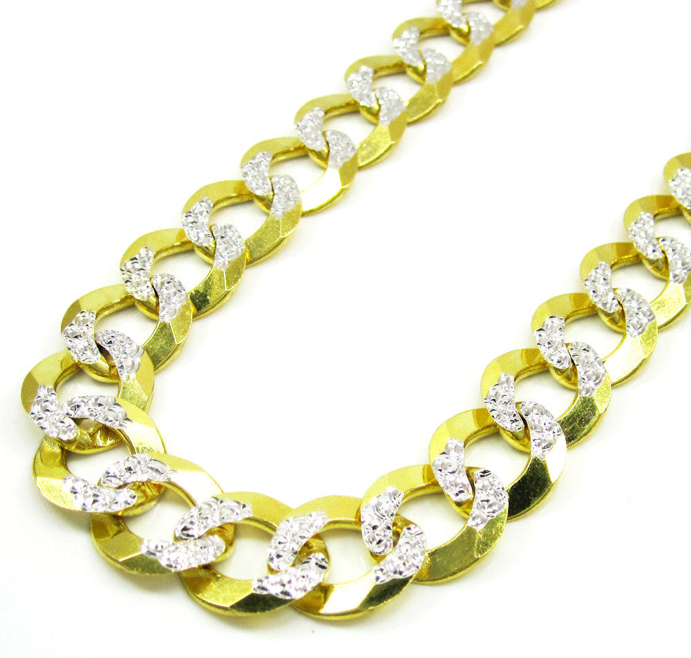 10K Gold Diamond Cut Cuban Link Chain 28'' 8mm  Approximated