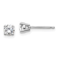 14kw 1/2ctw SI1/SI2, G H I, Lab Grown Diamond 4 Prong Earring