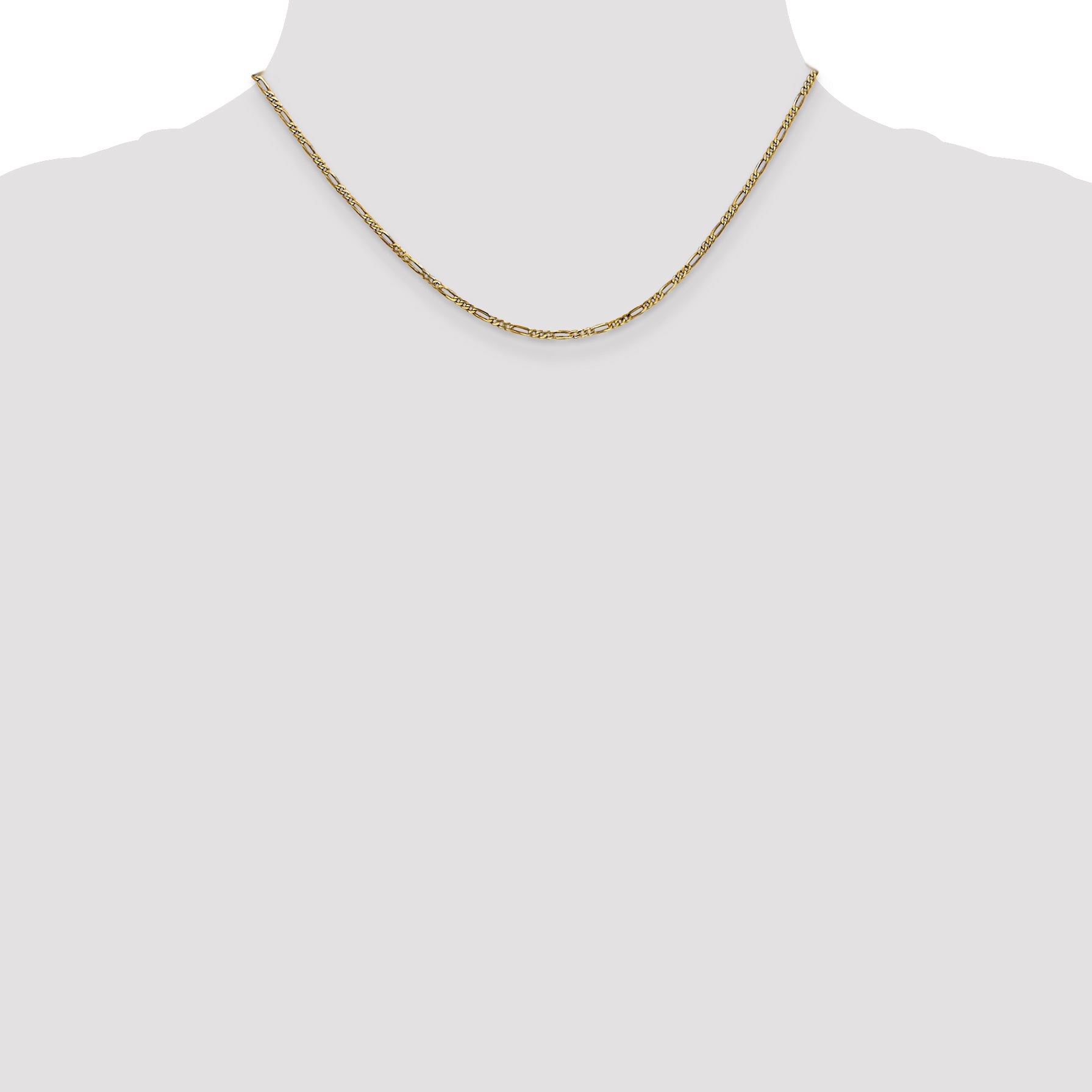 14k 1.8mm Flat Figaro Chain