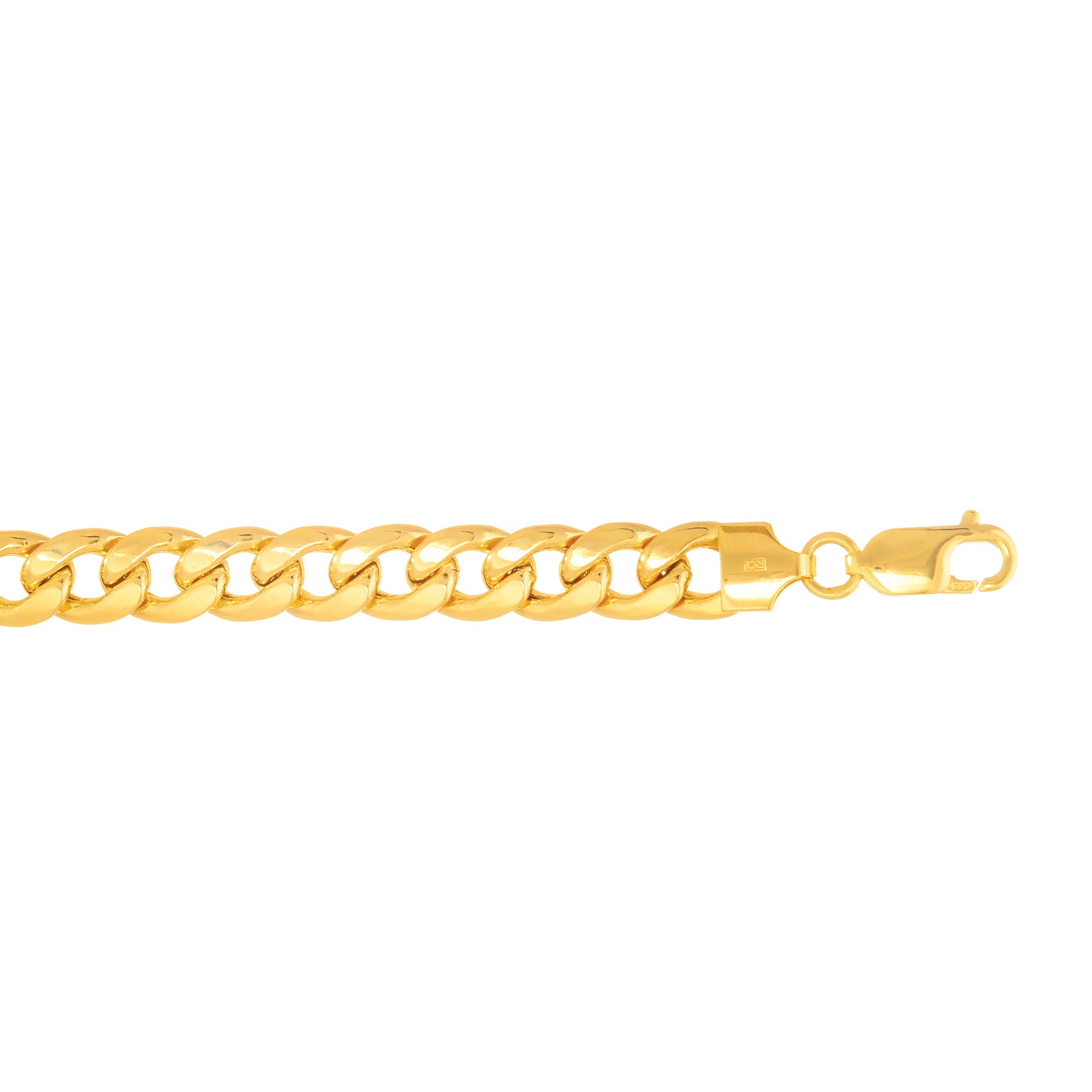 14K Gold 8mm Semi-Solid Miami Cuban