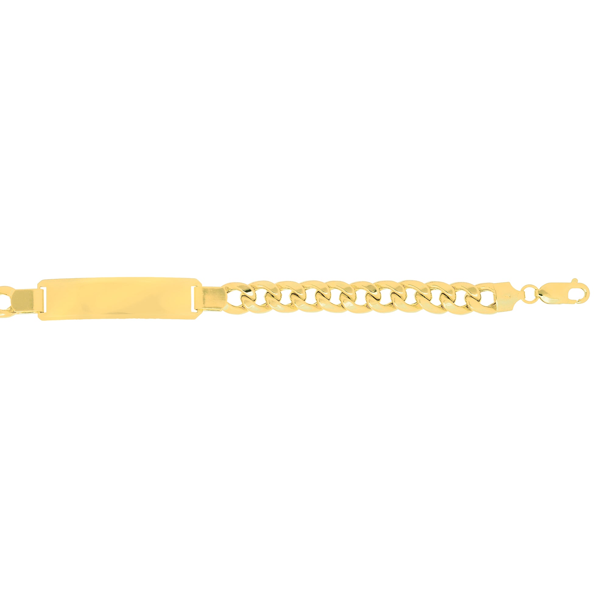 14K Gold 8mm Polished ID Bracelet