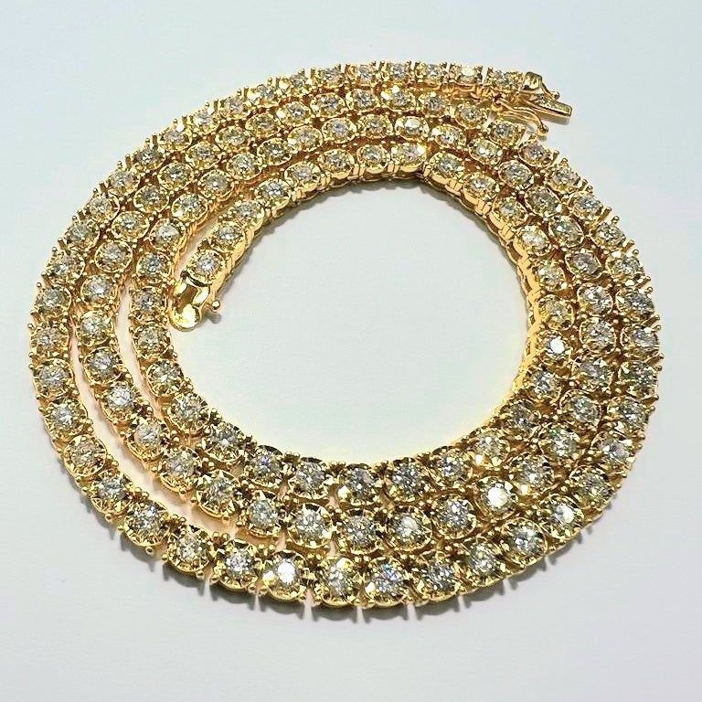 14K Diamond Tennis Chain - 8.30ctw