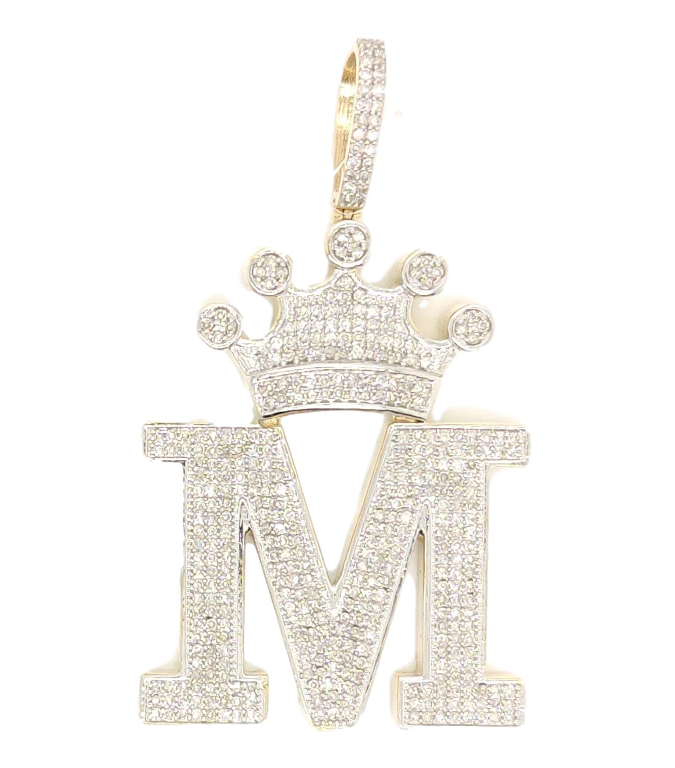 Diamond m store charm