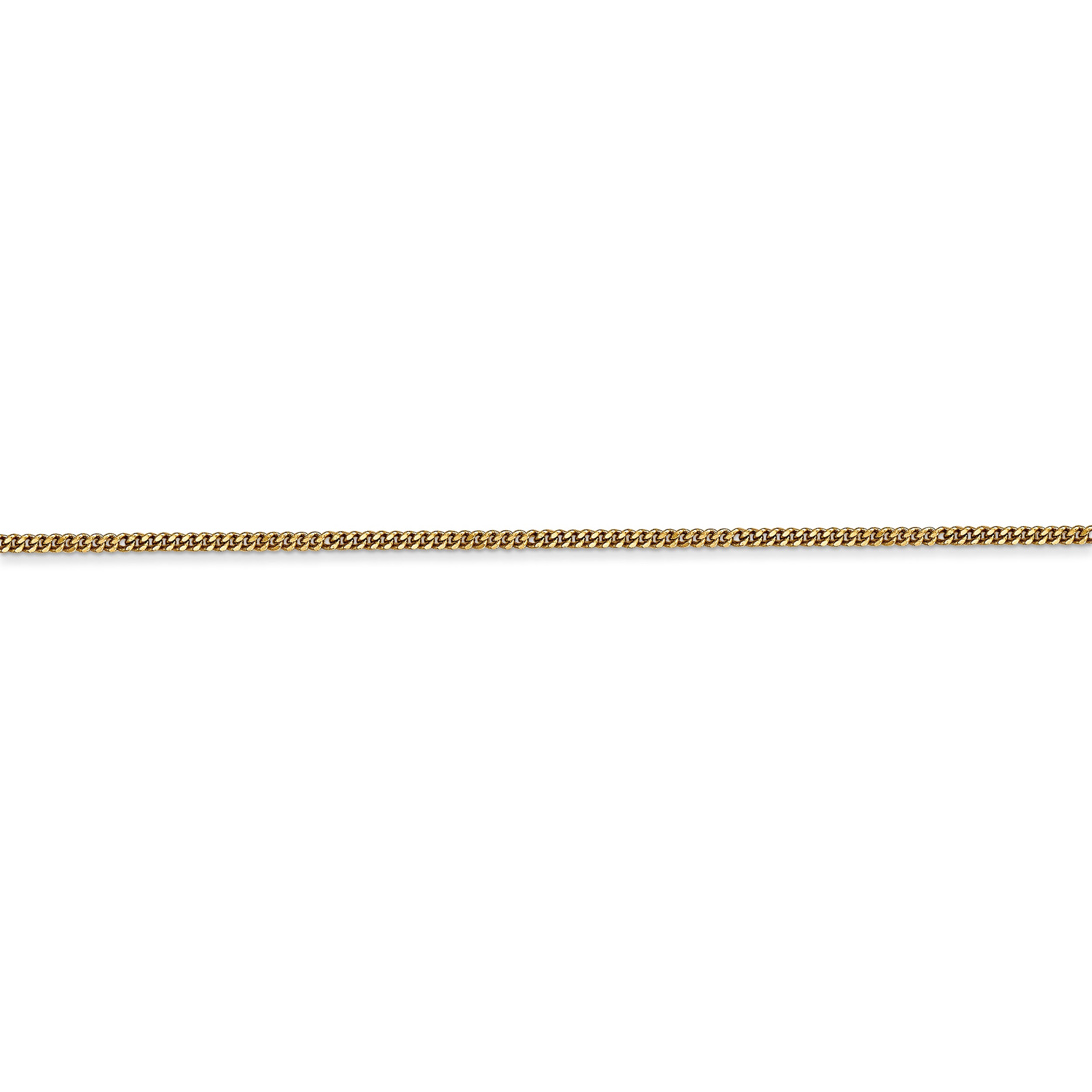 14k 1.3mm Curb Pendant Chain