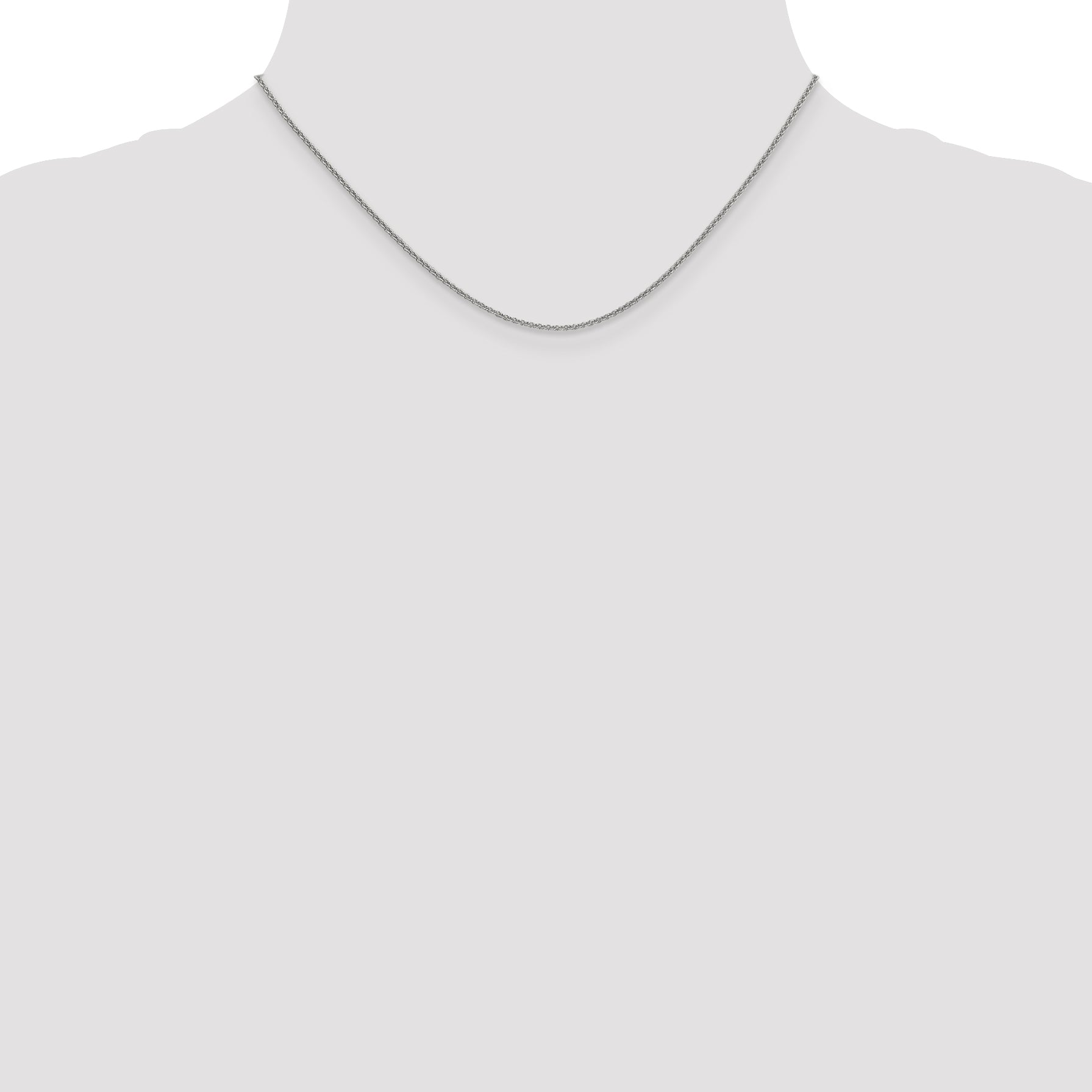 14k WG 1.4mm Round Open Link Cable Chain