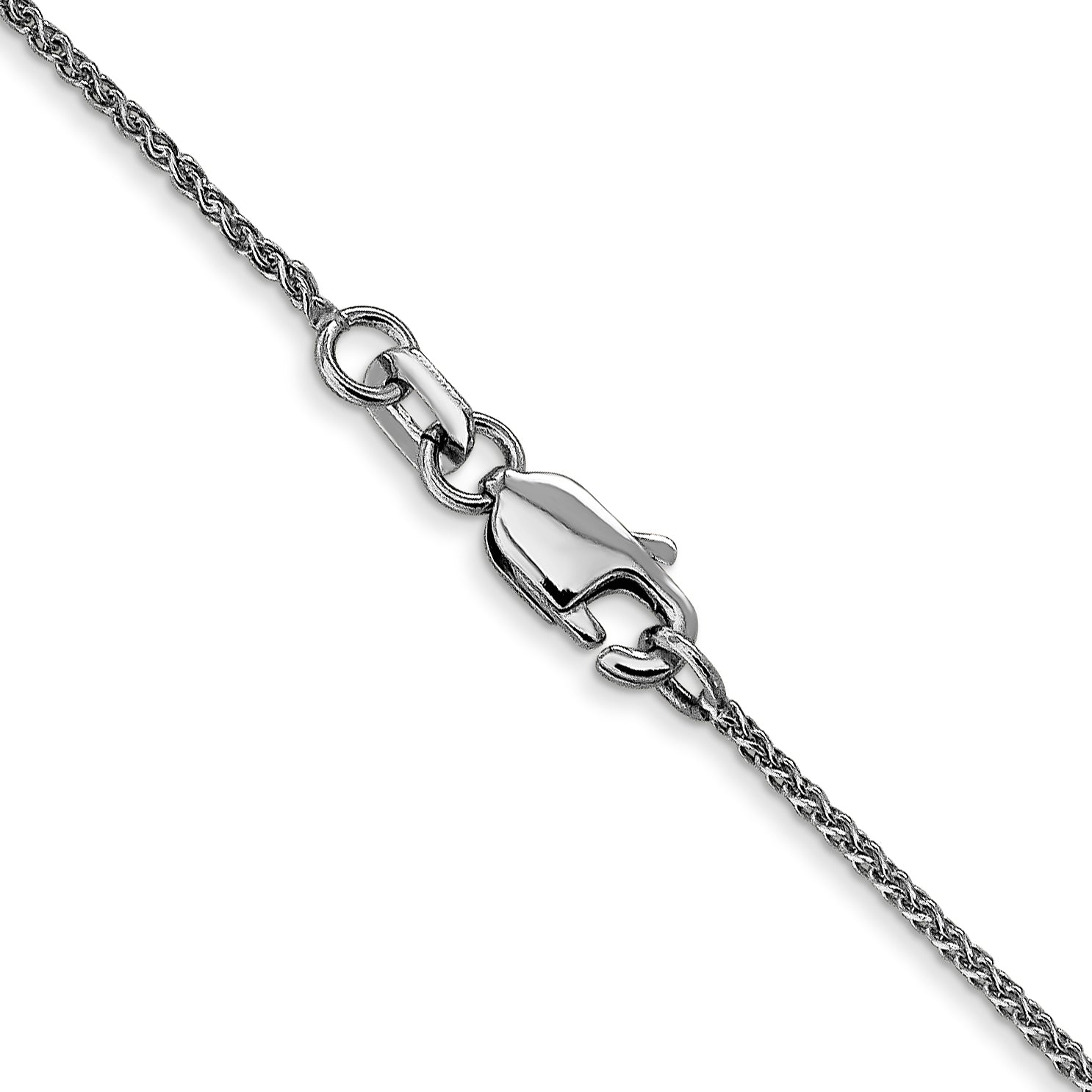 14k WG 1mm D/C Spiga with Lobster Clasp Chain