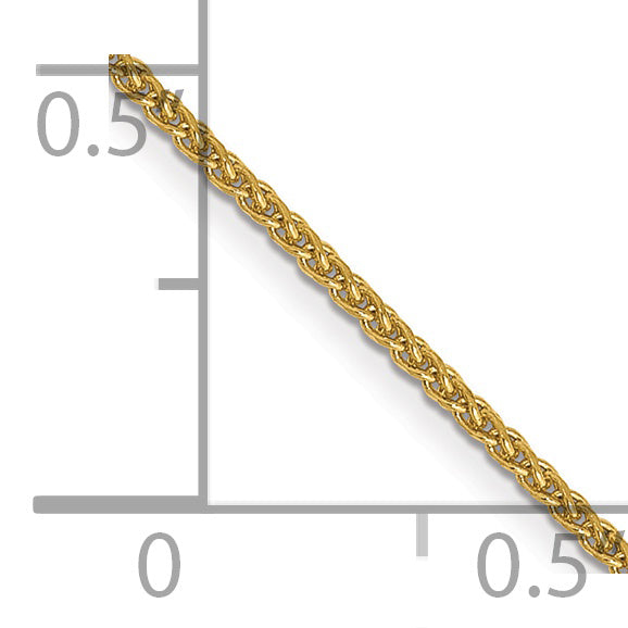 14k 1mm D/C Spiga with Lobster Clasp Chain