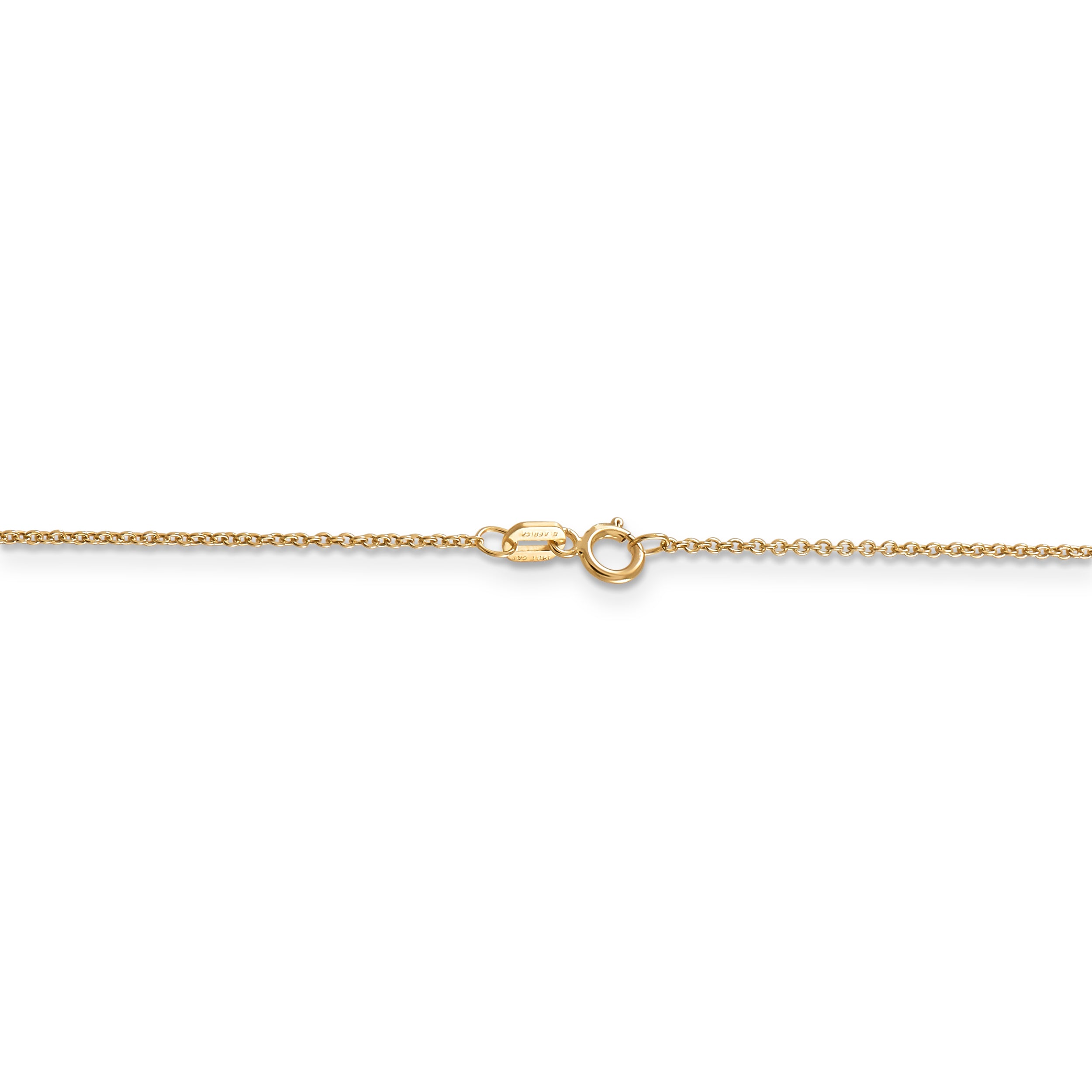 14k .9mm Cable with Spring Ring Clasp Chain