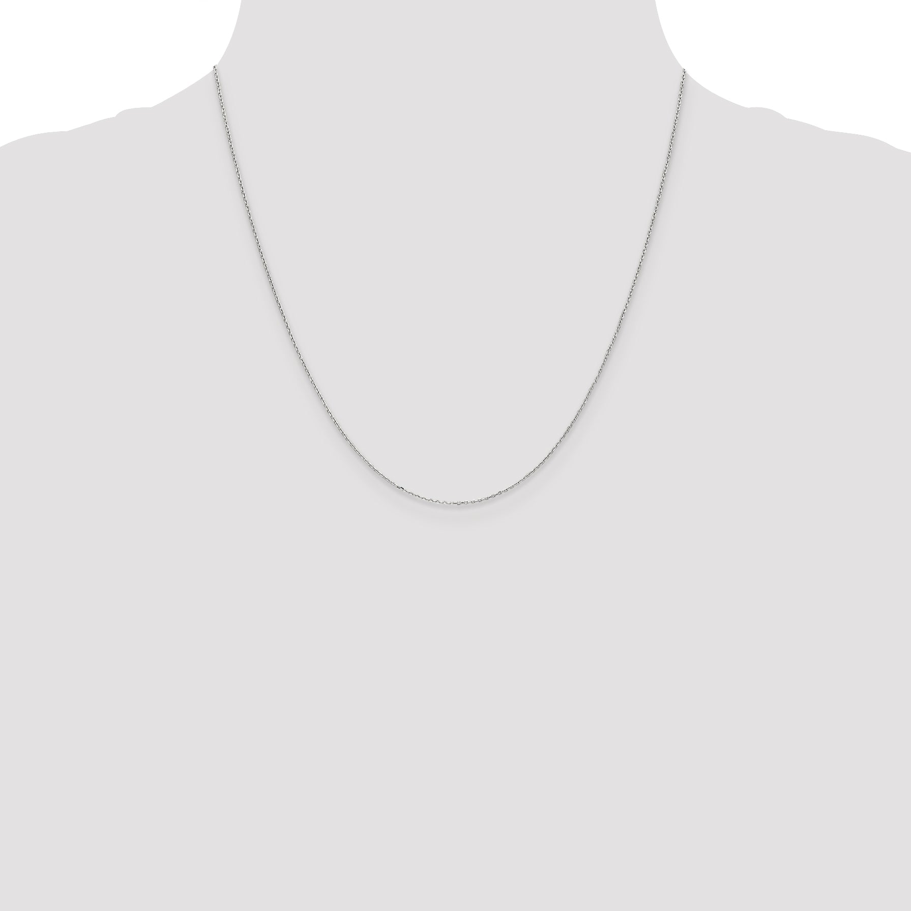14k WG .8mm D/C Cable with Spring Ring Clasp Chain