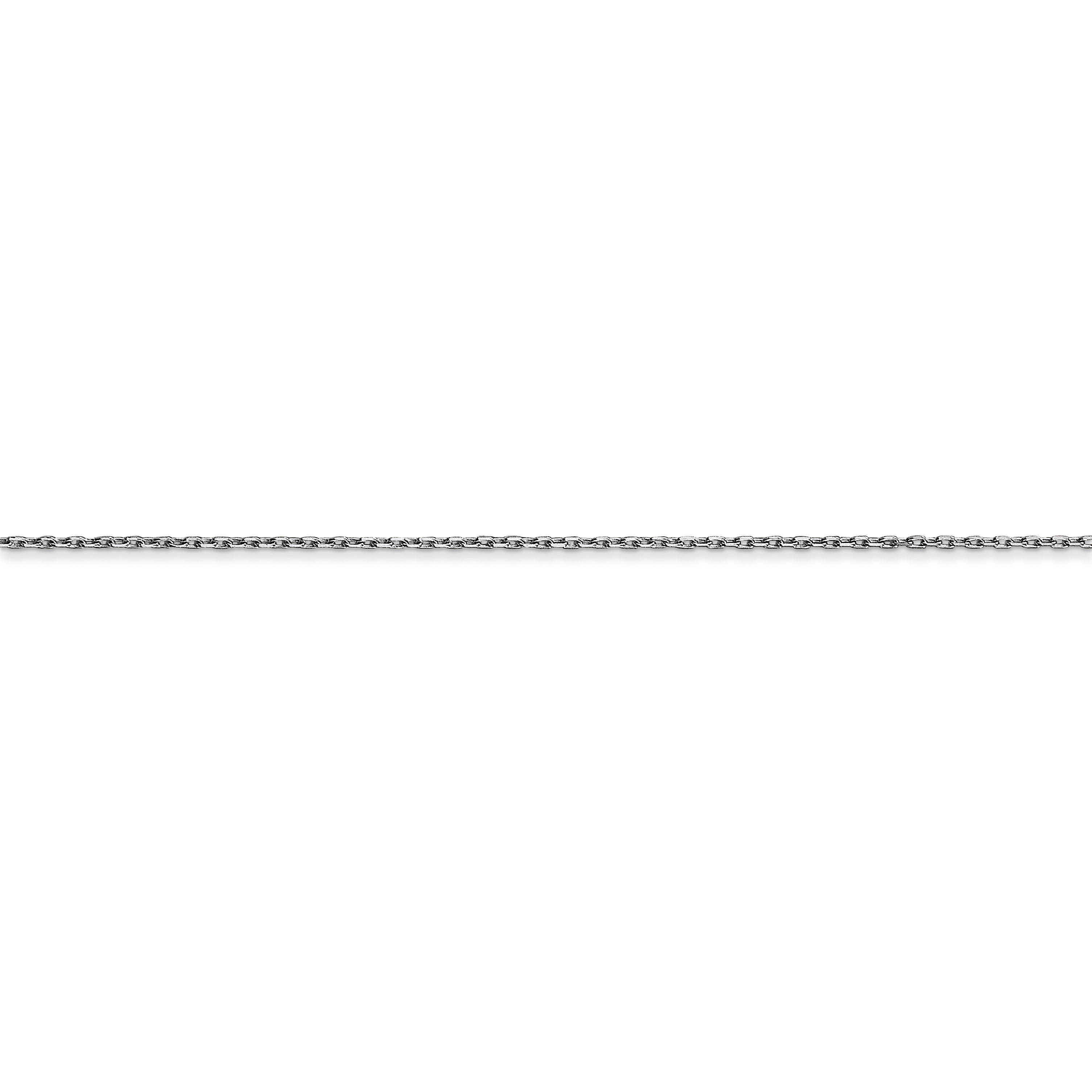 14k WG .8mm D/C Cable with Lobster Clasp Chain