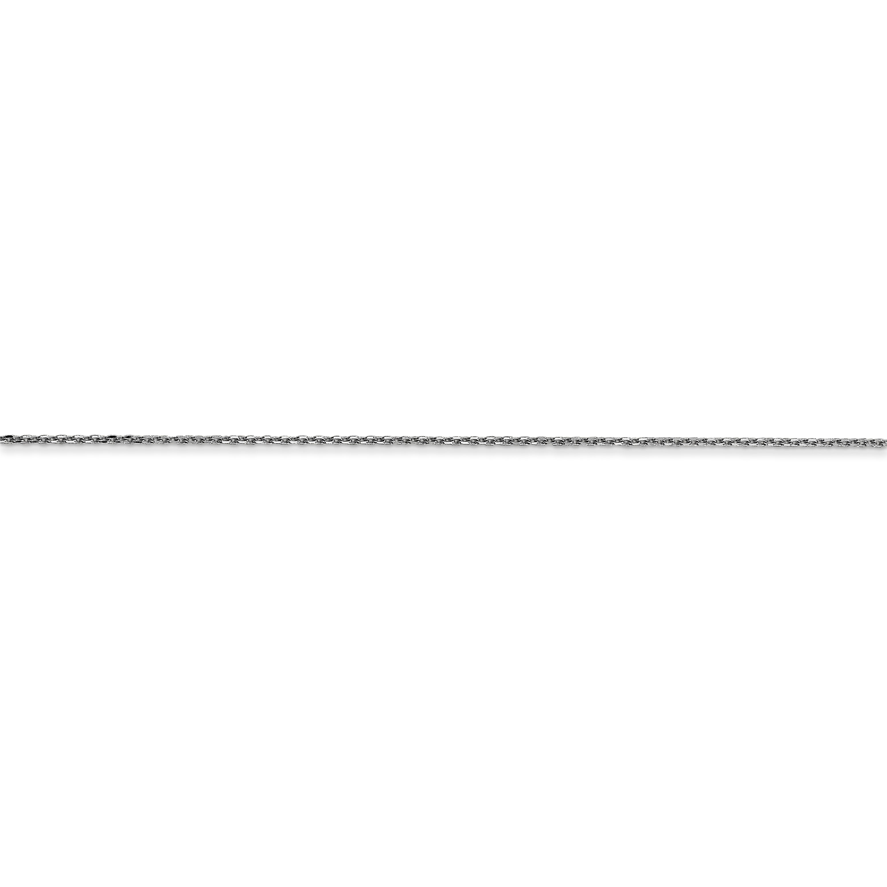 14k WG .65mm D/C Round Open Link Cable Chain