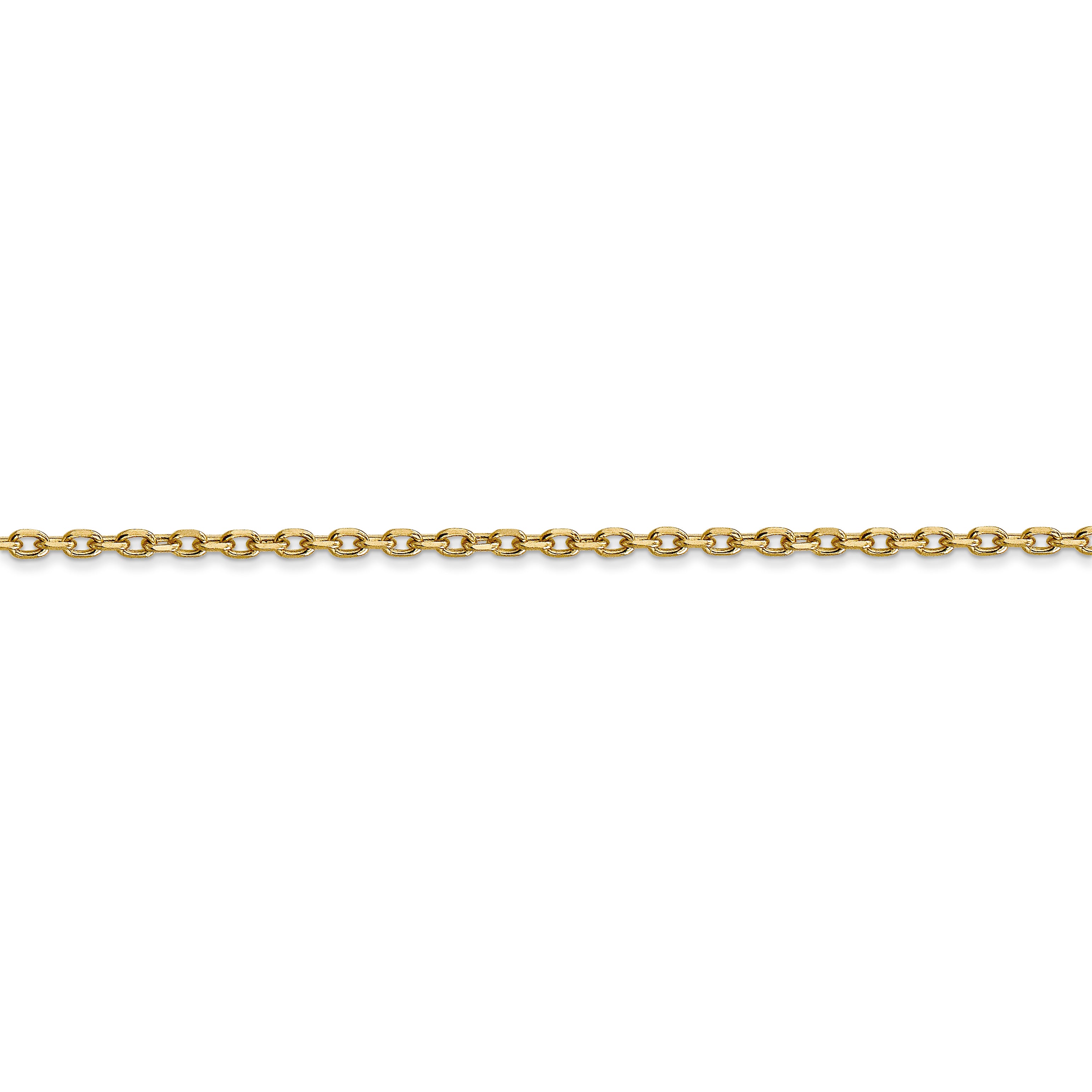 14k 1.8mm D/C Round Open Link Cable Chain