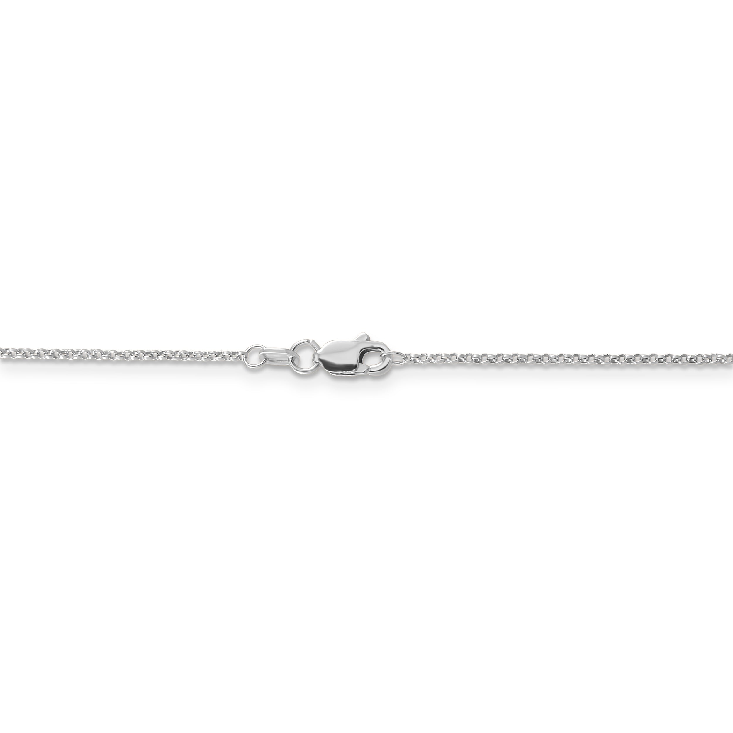 14k White Gold 1.15mm Rolo Pendant Chain