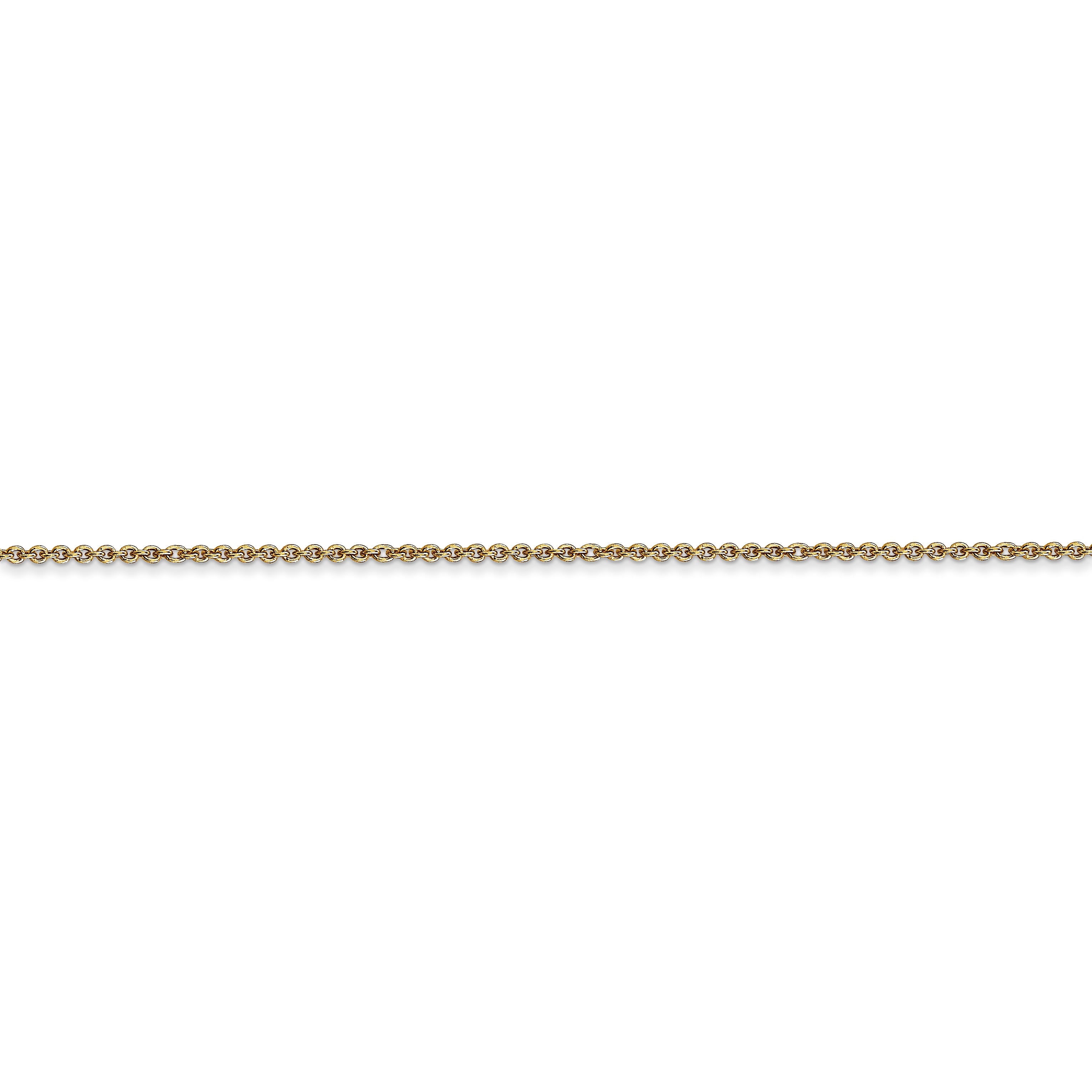 14k 1mm Round Open Link Cable Chain