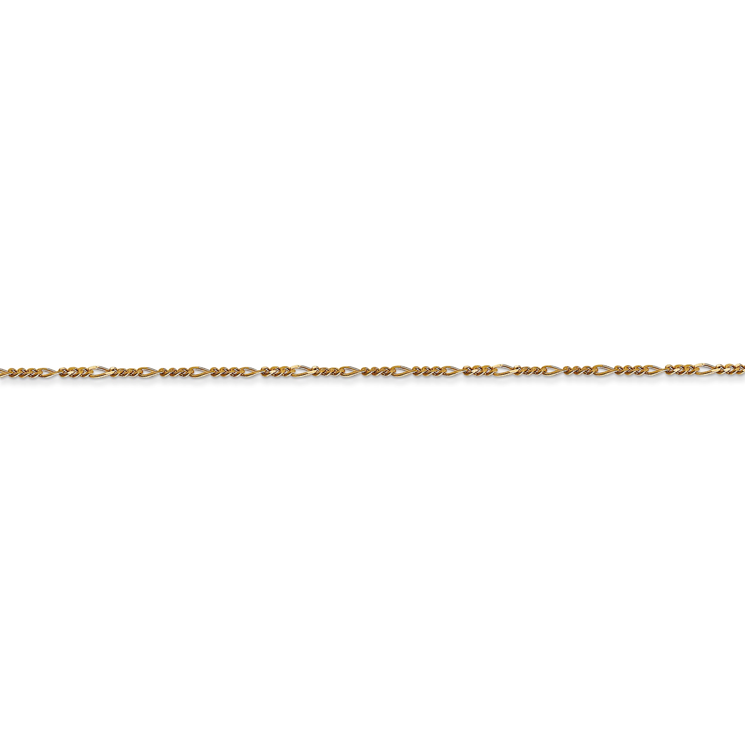 14k 1.25mm Flat Figaro Pendant Chain