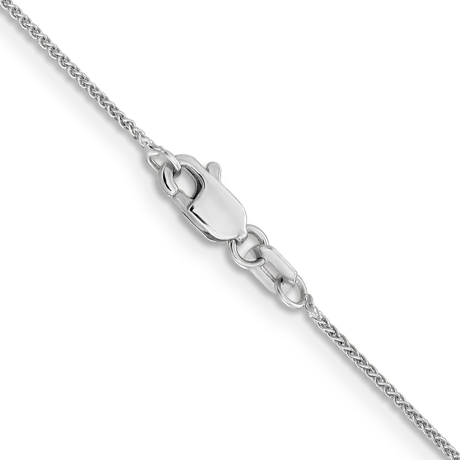 14k WG .80mm Spiga with Lobster Clasp Chain