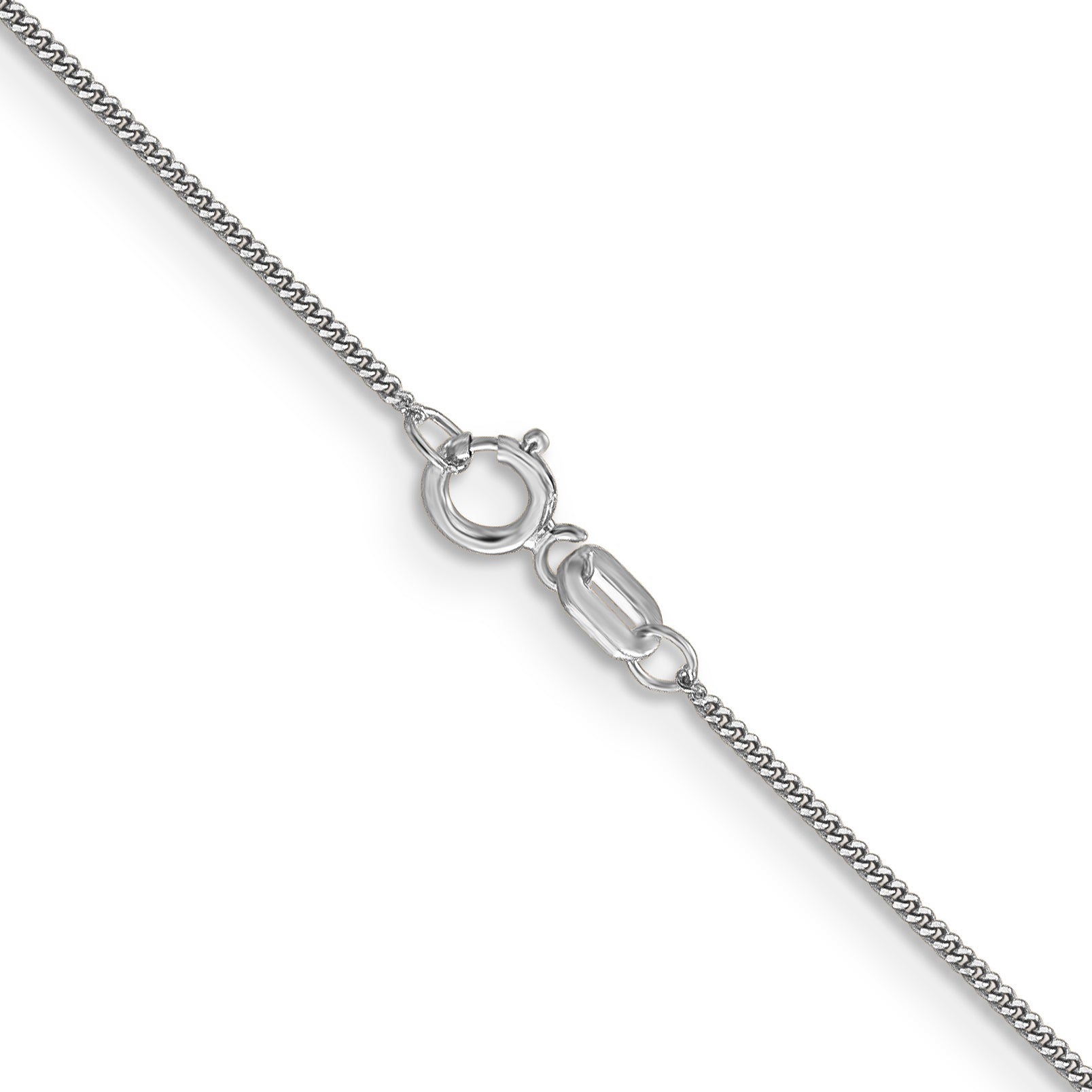 14k WG .9mm Curb Pendant Chain