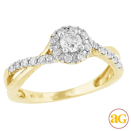 14KY 0.50CTW DIAMOND FANCY RING