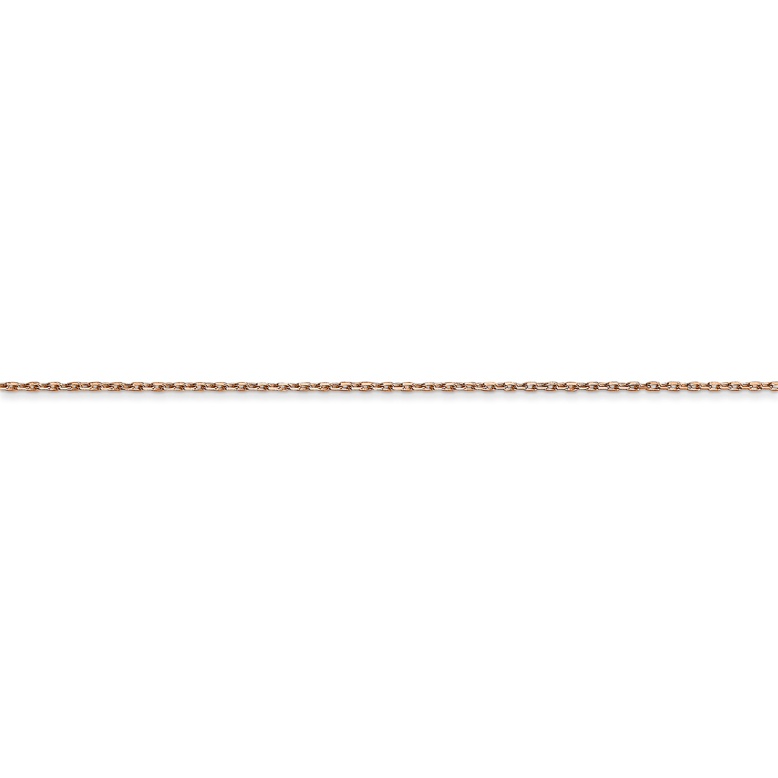 14k Rose Gold .8mm D/C Cable Chain