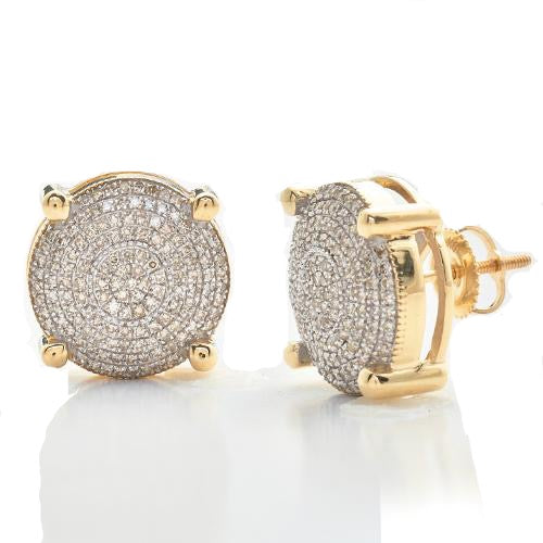 10KY 0.80CTW DIAMOND DISC EARRINGS