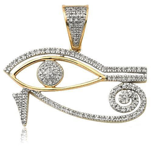 10KY 0.25CTW DIAMOND "EYE" PENDANT