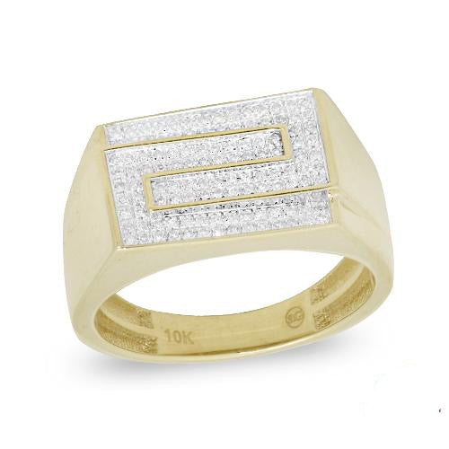 10KY 0.30CTW DIAMOND MENS RING