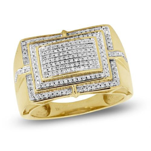 10KY 0.50CTW DIAMOND MENS RING