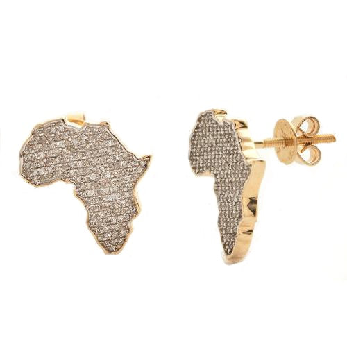 10KY 0.20CTW DIAMOND AFRICA EARRINGS