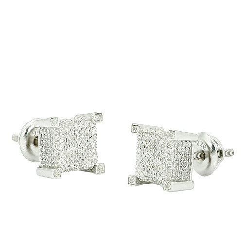 SS 0.65CTW DIAMOND DICE EARRINGS