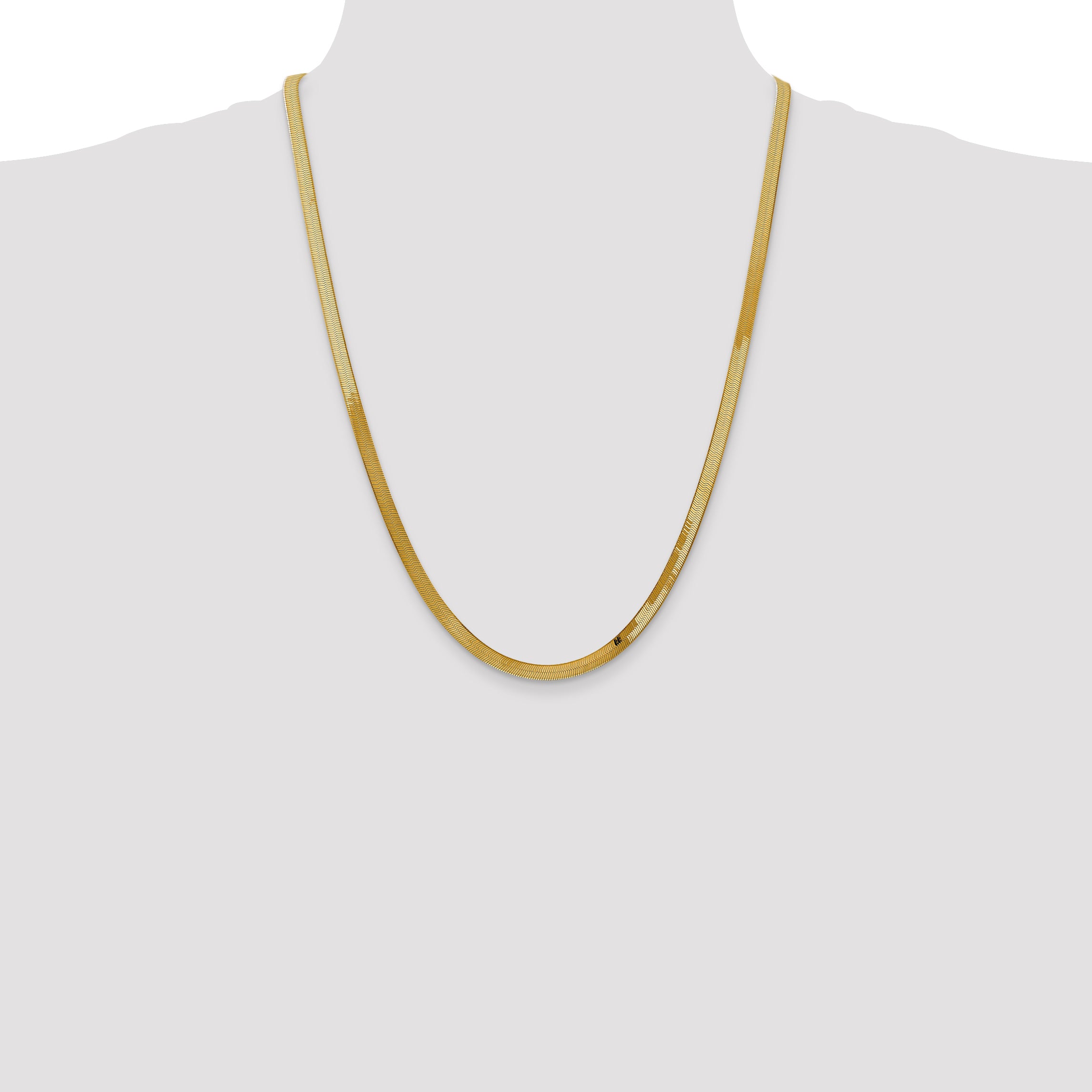 14k 4mm Silky Herringbone Chain