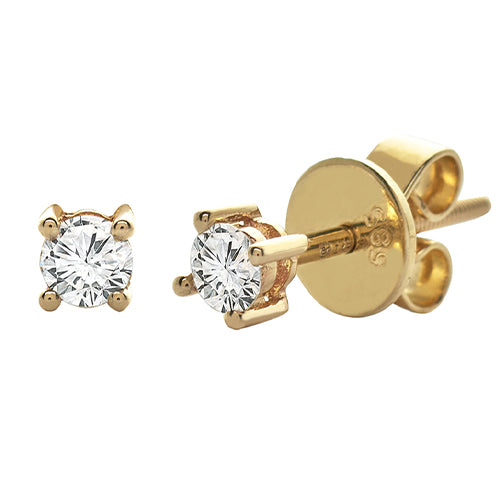 14KY 0.25CTW DIAMOND STUD EARRINGS